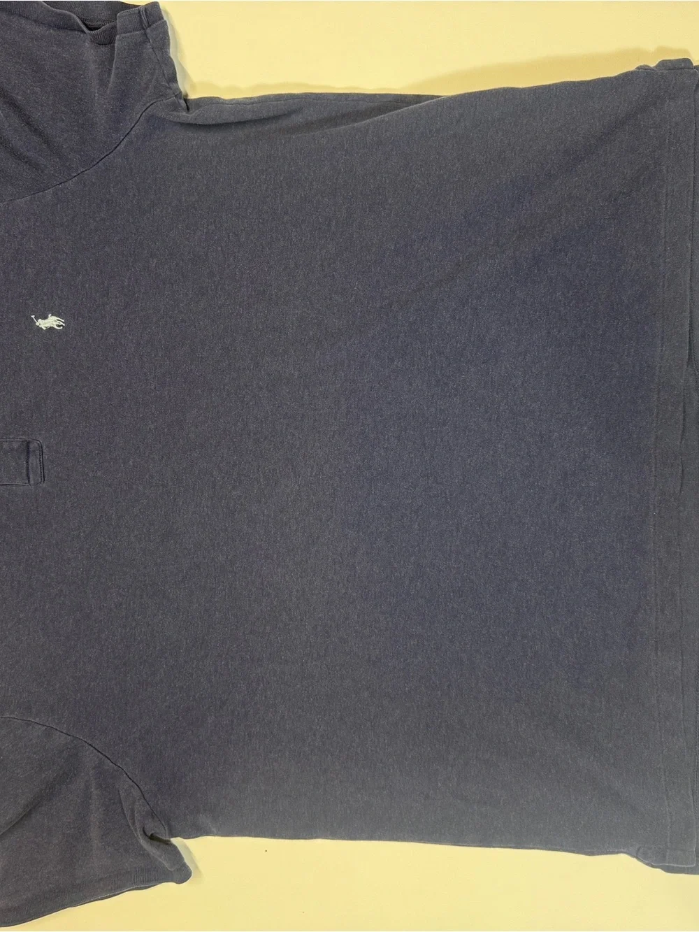 Ralph Lauren Navy Polo Tee with Yellow Logo Tag